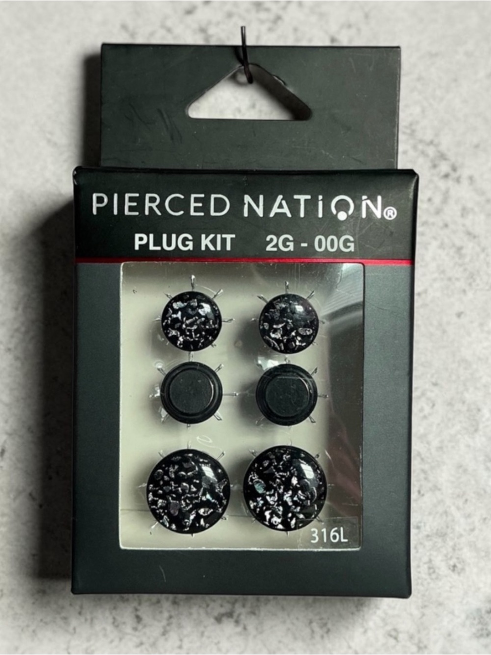 Pierced Nation 2 Gauge to 00 Gauge Acrylic Plug Kit